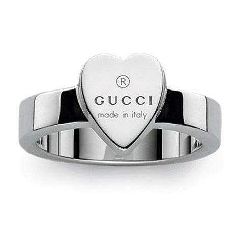 gucci bracelet with trademark heart|Gucci trademark silver heart ring.